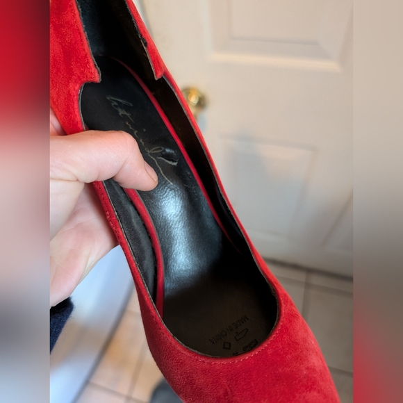 Red high heel pumps size 8 - Picture 5 of 5